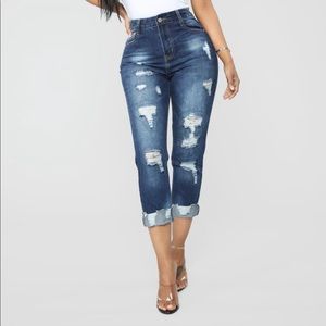 Fashion nova standing out distressed boyfriend